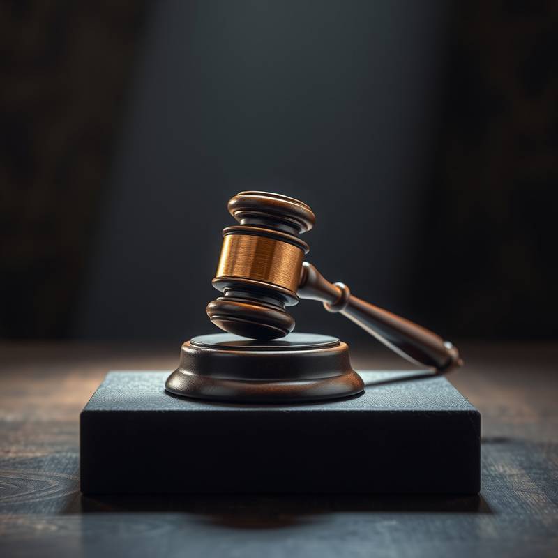 Gavel on a sounding block, symbolizing justice